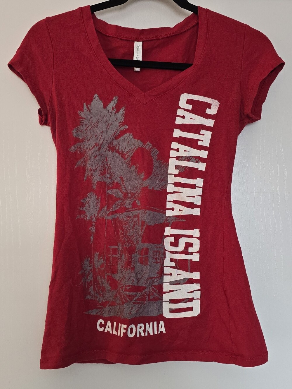 Reserved - California Catalina Island Travel Graphic V-Neck T- Shirt